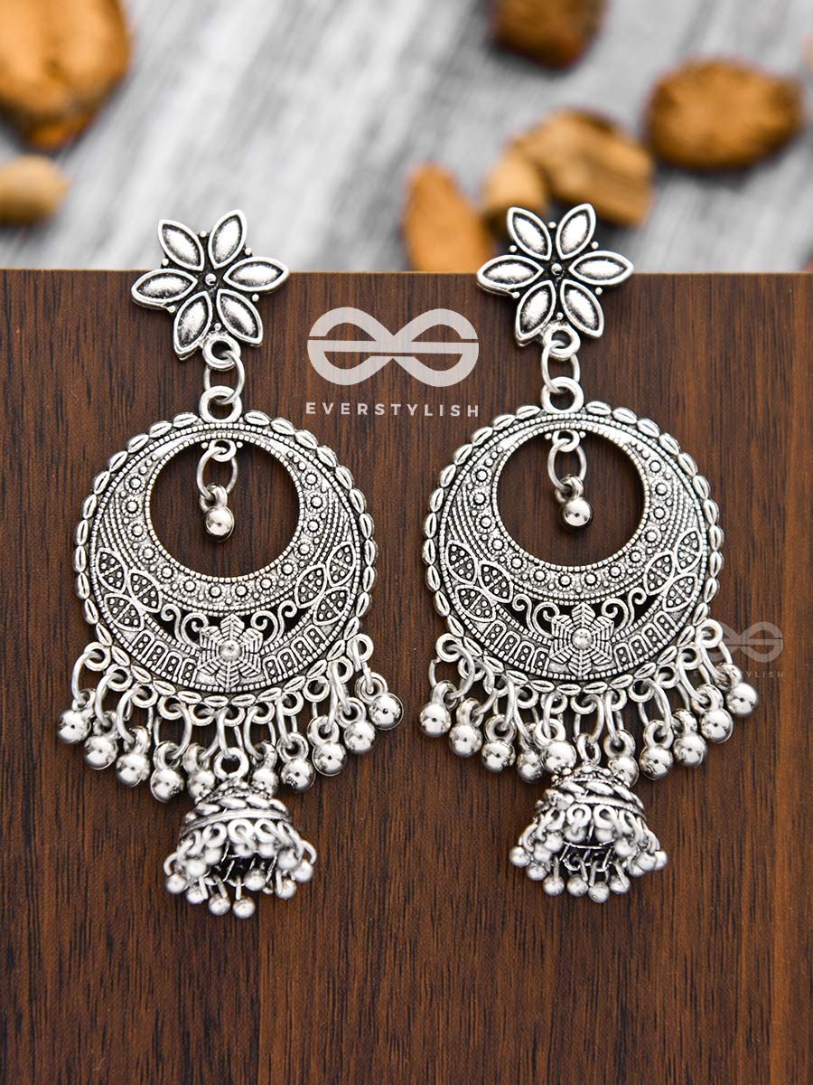 Intricate Floral Artwork Statement Earrings