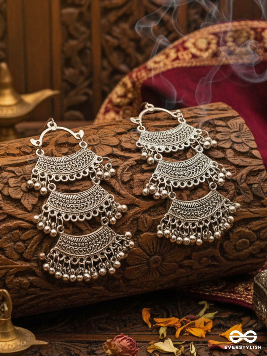 The Bohemian Fantasy- Multilayered Statement Earrings