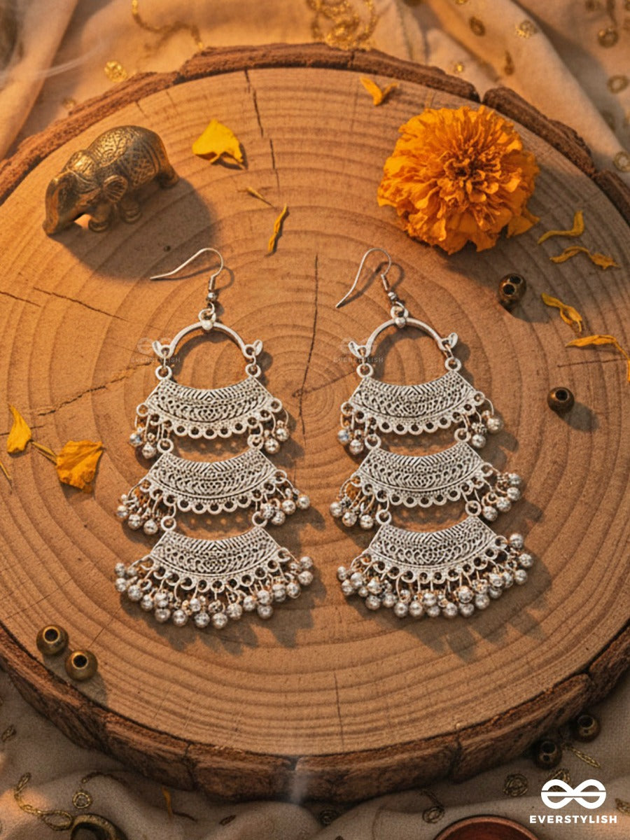The Bohemian Fantasy- Multilayered Statement Earrings