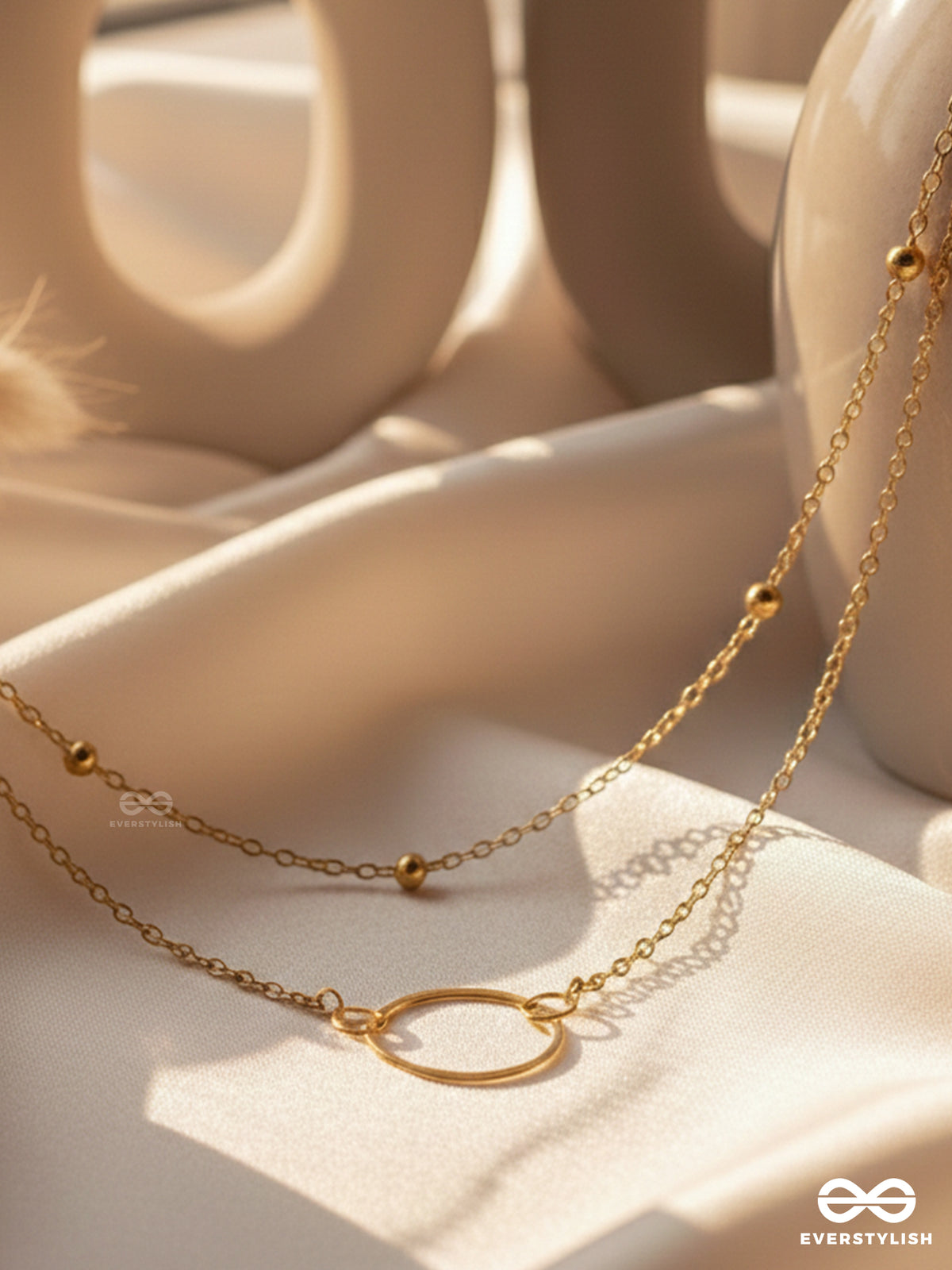 The Lavish Layers Of Elegance - Golden Multilayered Neckpiece