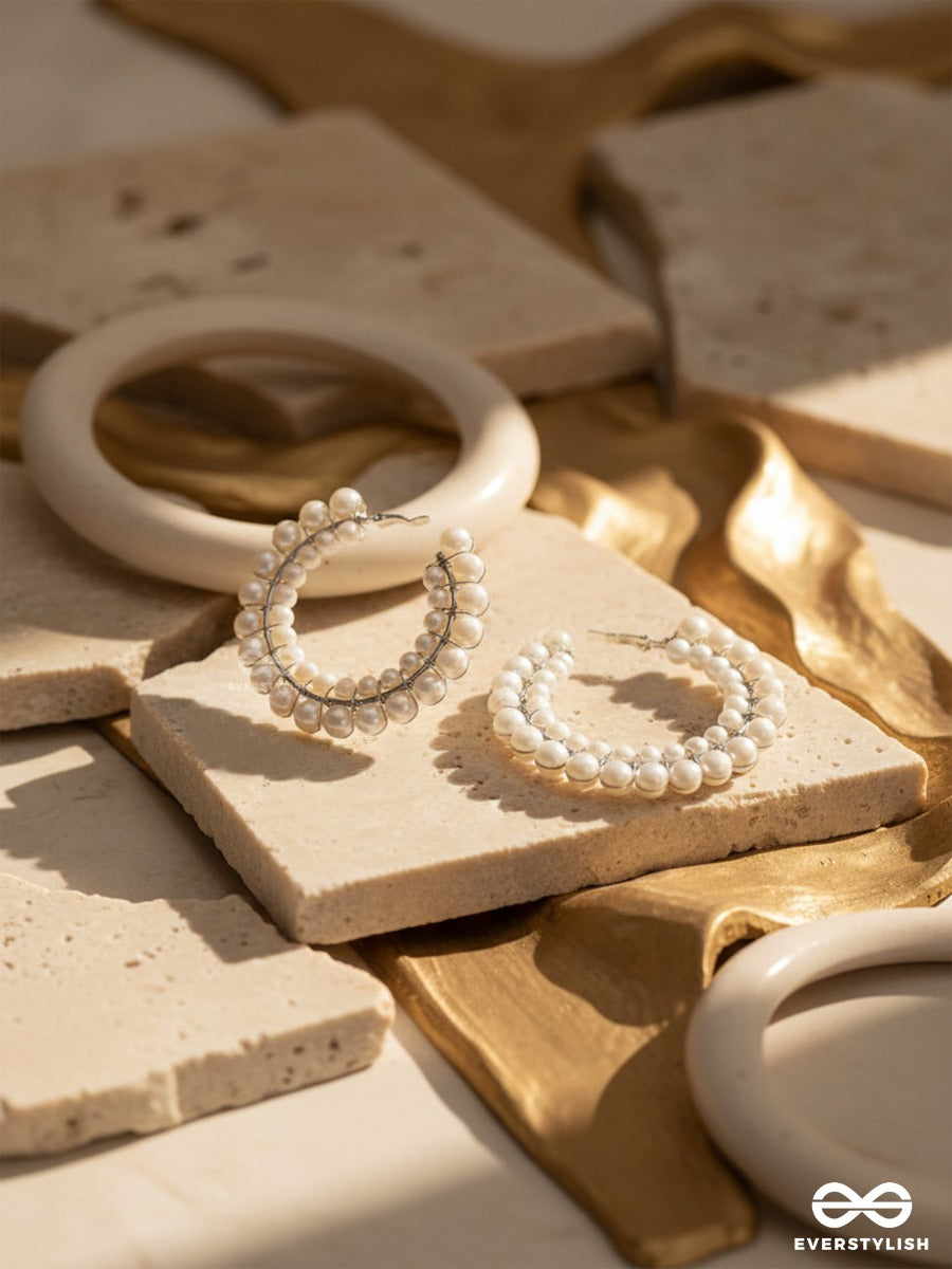 The Precarious Pearls - Statement Pearl Hoops