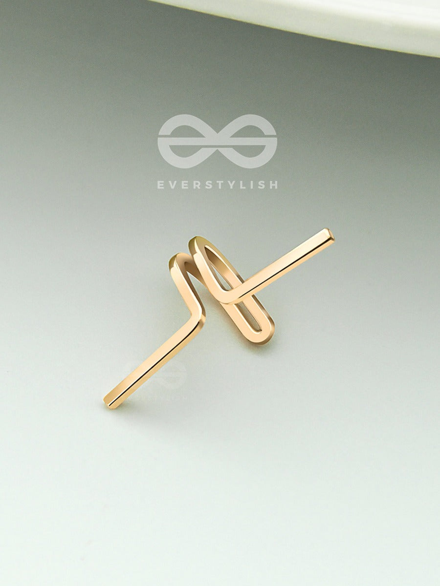 Hooked On Charm- Golden Adjustable Earcuff (One Ear)