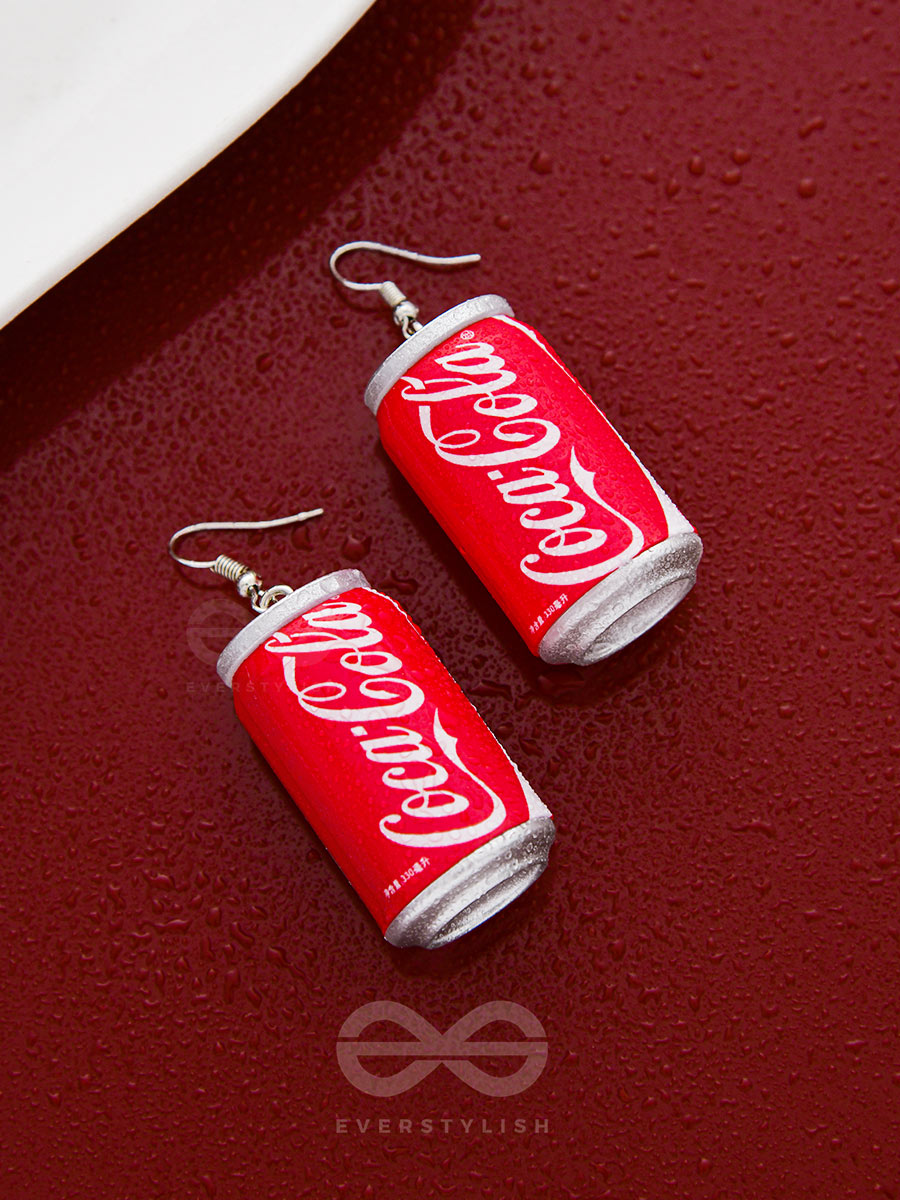 Cool As Cocacola - Statement Dangler Earrings
