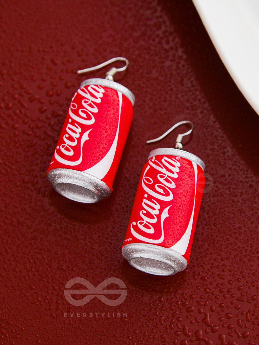 Cool As Cocacola - Statement Dangler Earrings