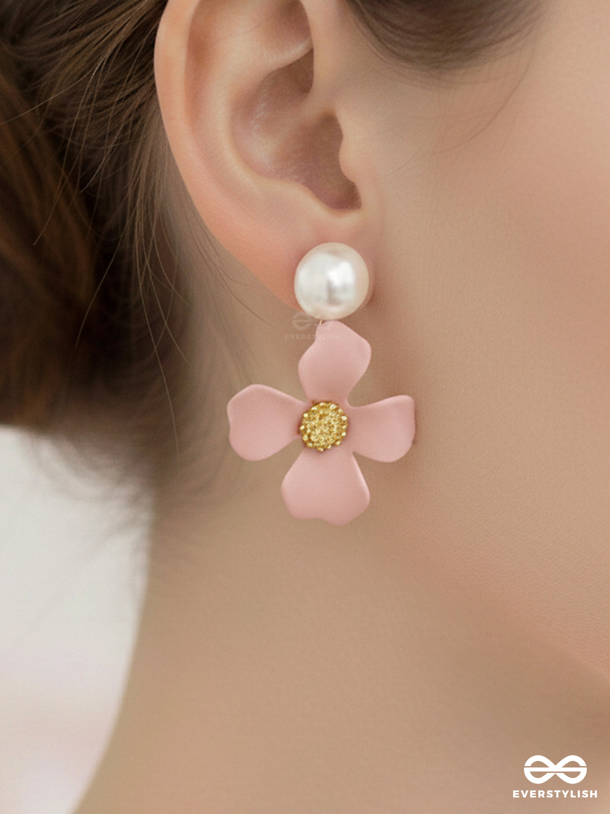The Floral Pearl Stunners - Statement Earrings