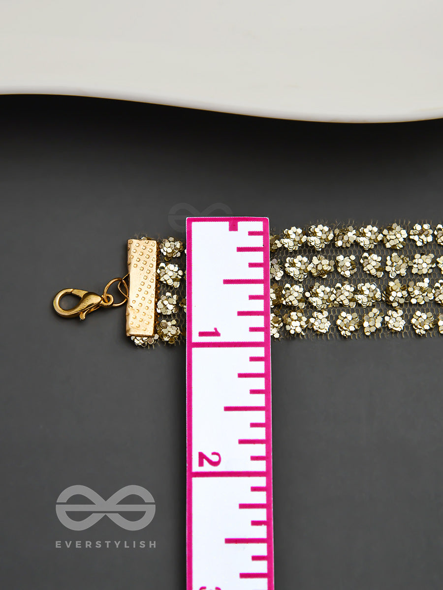 Shimmer On My Neck - Statement Golden Choker