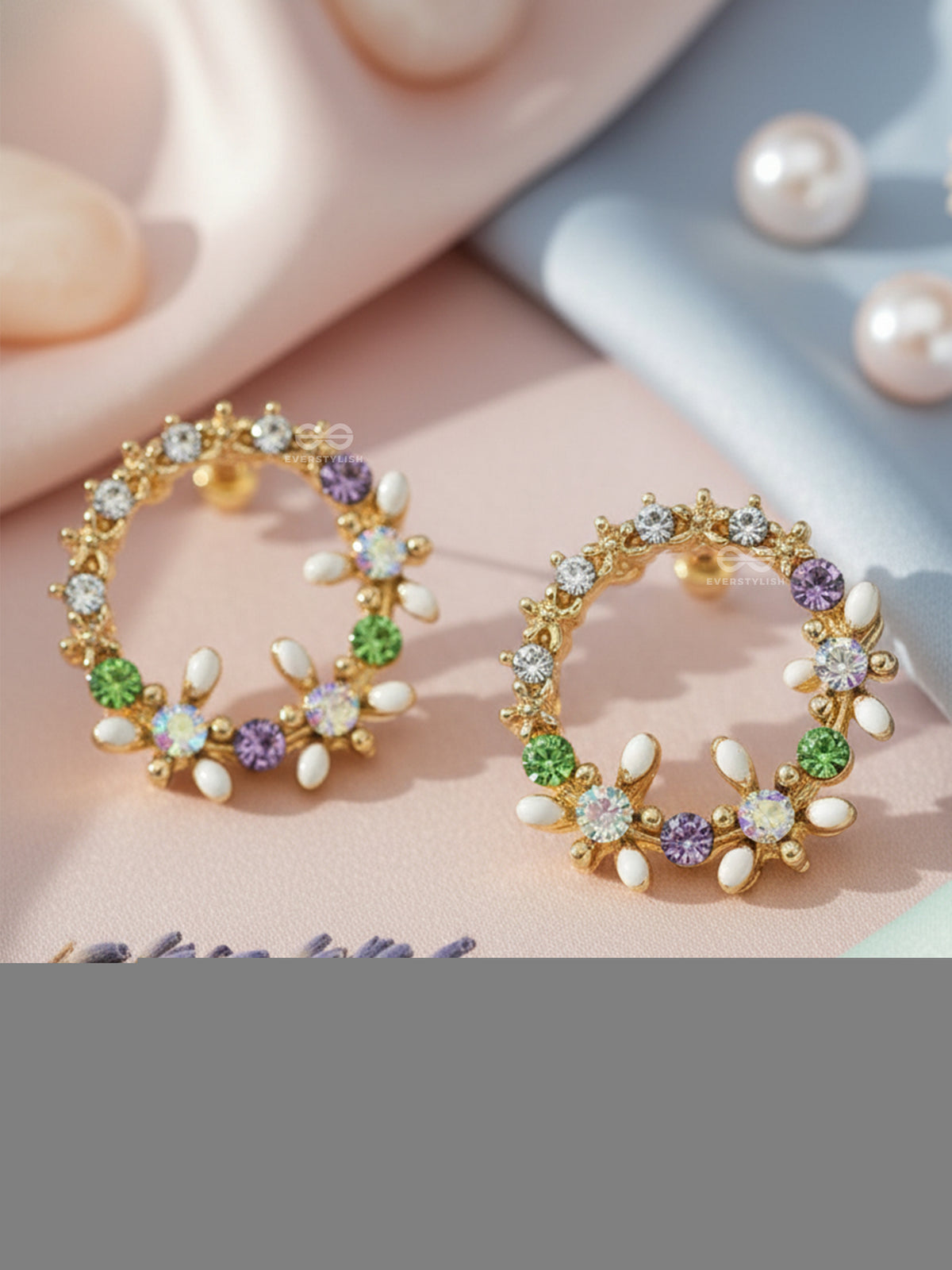 The Garden Of Eden - Statement Embellished Enamelled Earrings