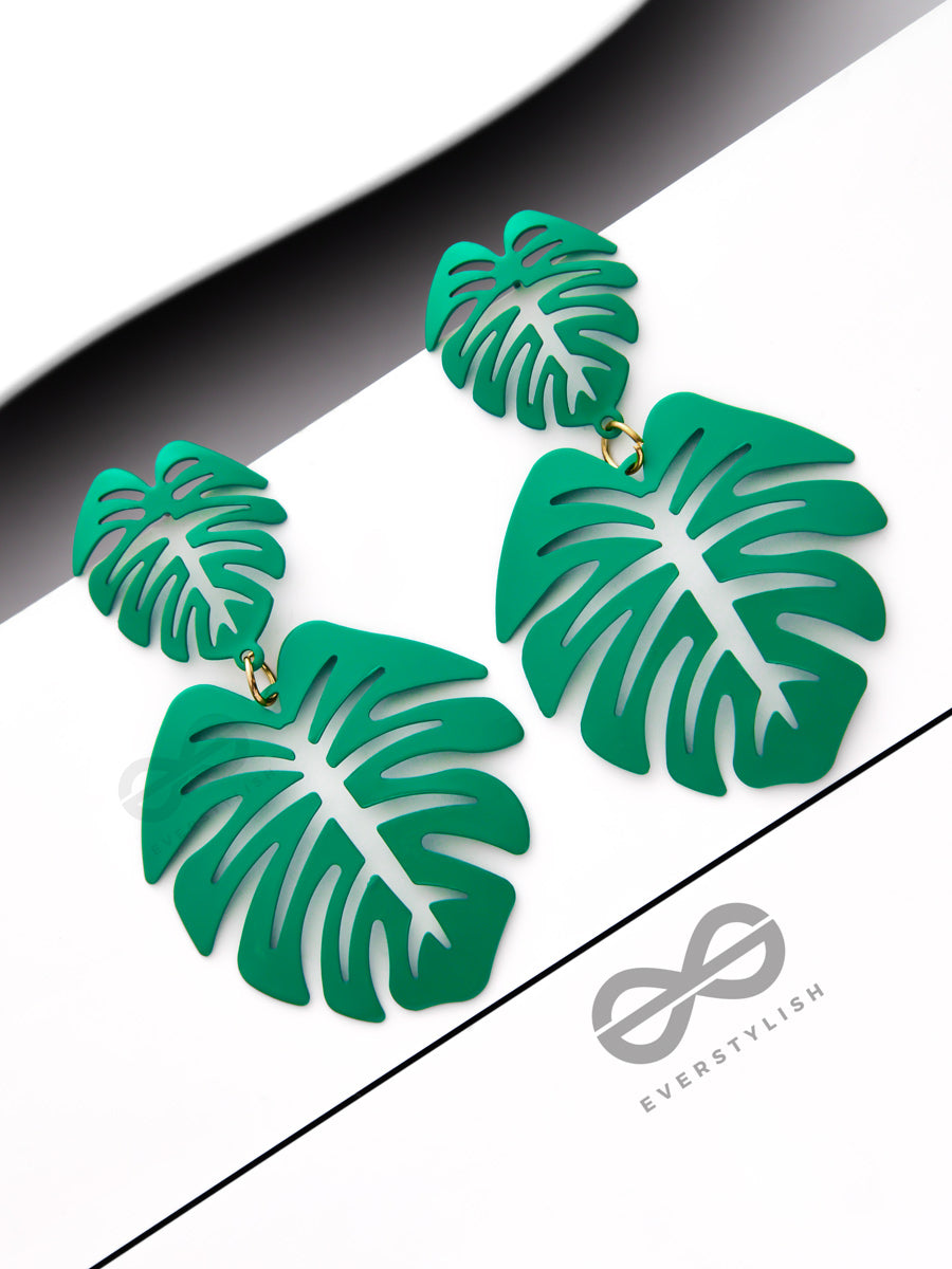 Leaves Of Love - Casual Statement Earrings