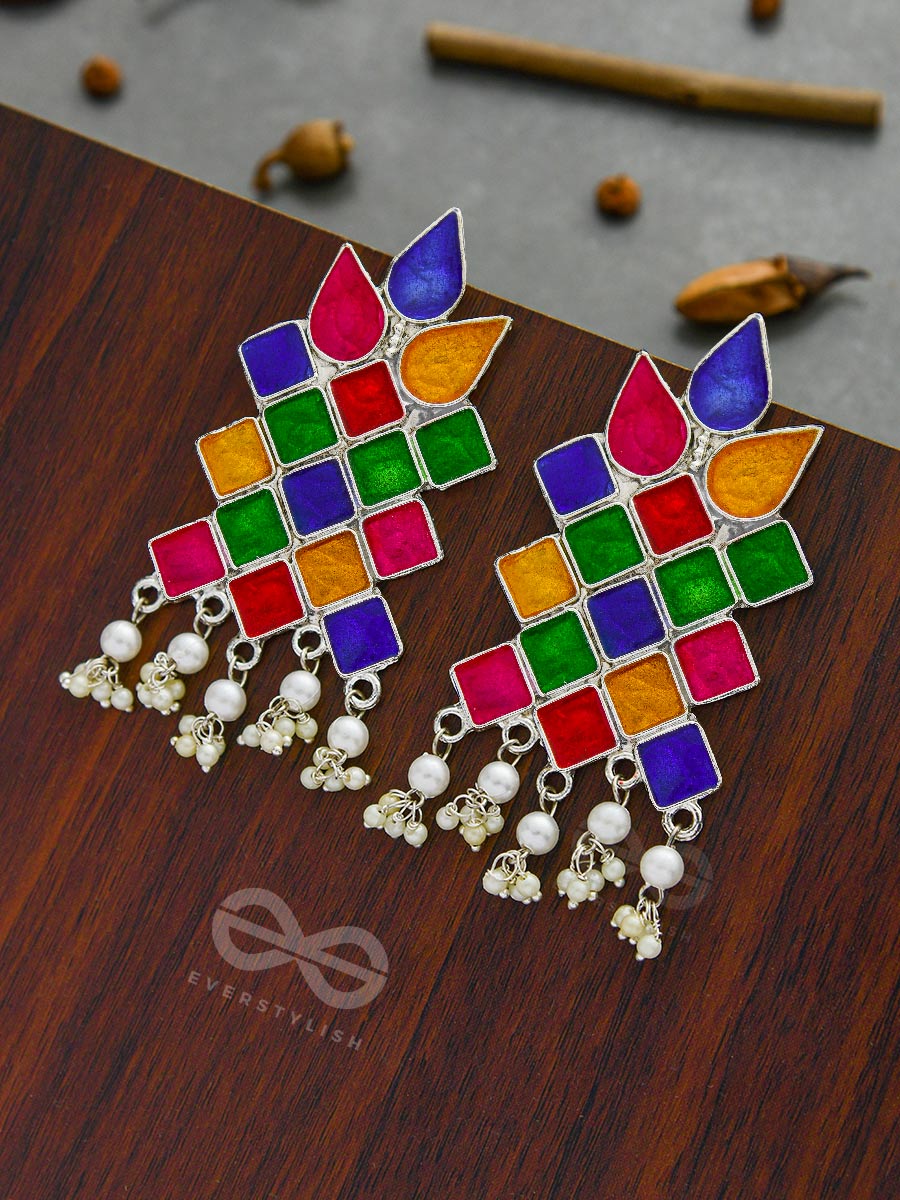 Festivities On My Ears - Statement Colourpop Enamelled Earrings
