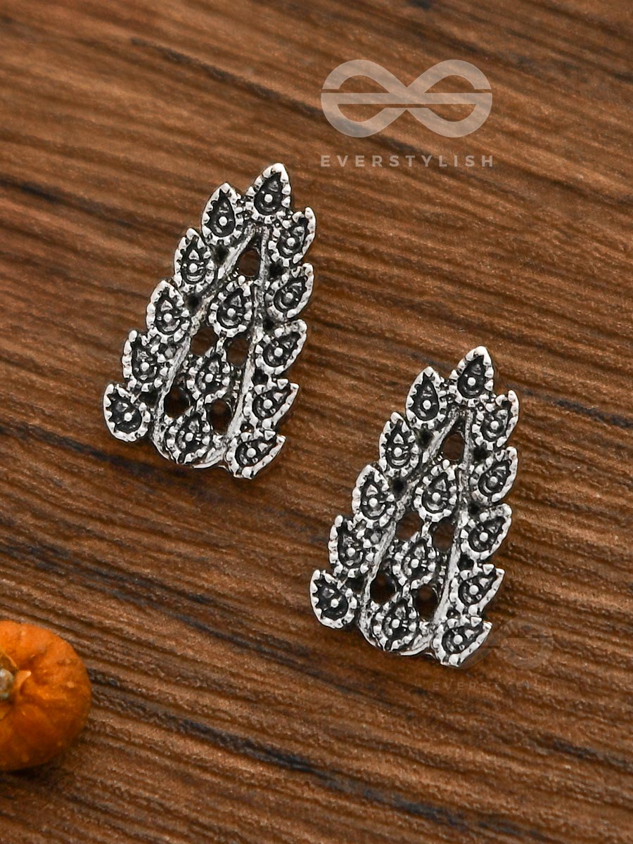 The Little Intricate Leaflets - Tiny Trinket Earrings