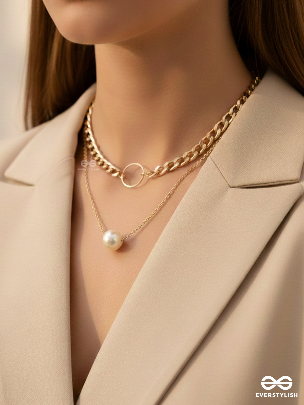 The Epitome Of Elegance- Layered Pearl Neckpiece