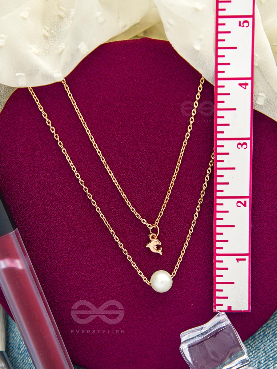 The Aquatic Wonders - Golden Layered Neckpiece With Anti-Tarnish Coating