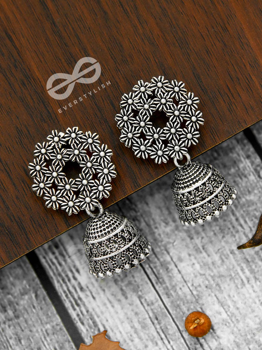 Wreath Of Flowers Desi Bell Jhumkas