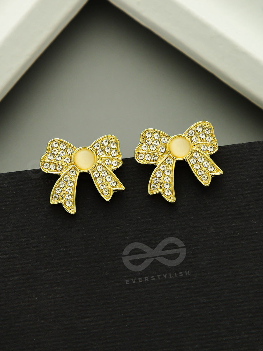 Perfect Presents- CZ And Pearls Studded Golden Earrrings