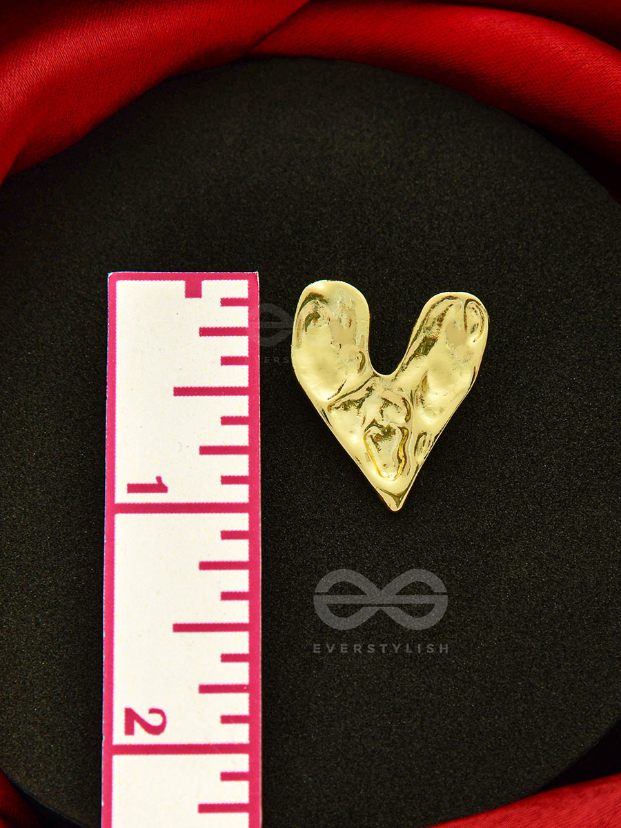 Happy Hearts- Heart-Shaped Golden Earrings