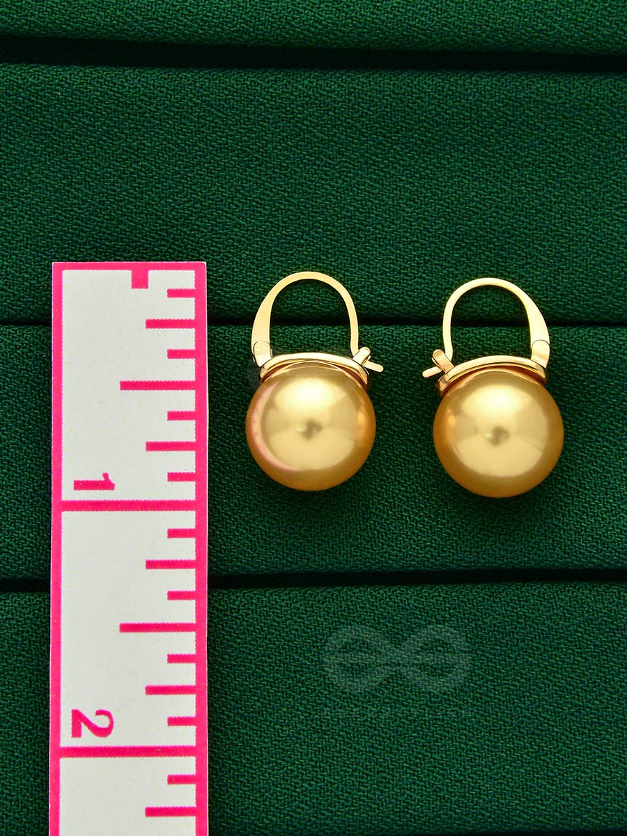 Tears Of Mermaid- Golden Pearl Earrings