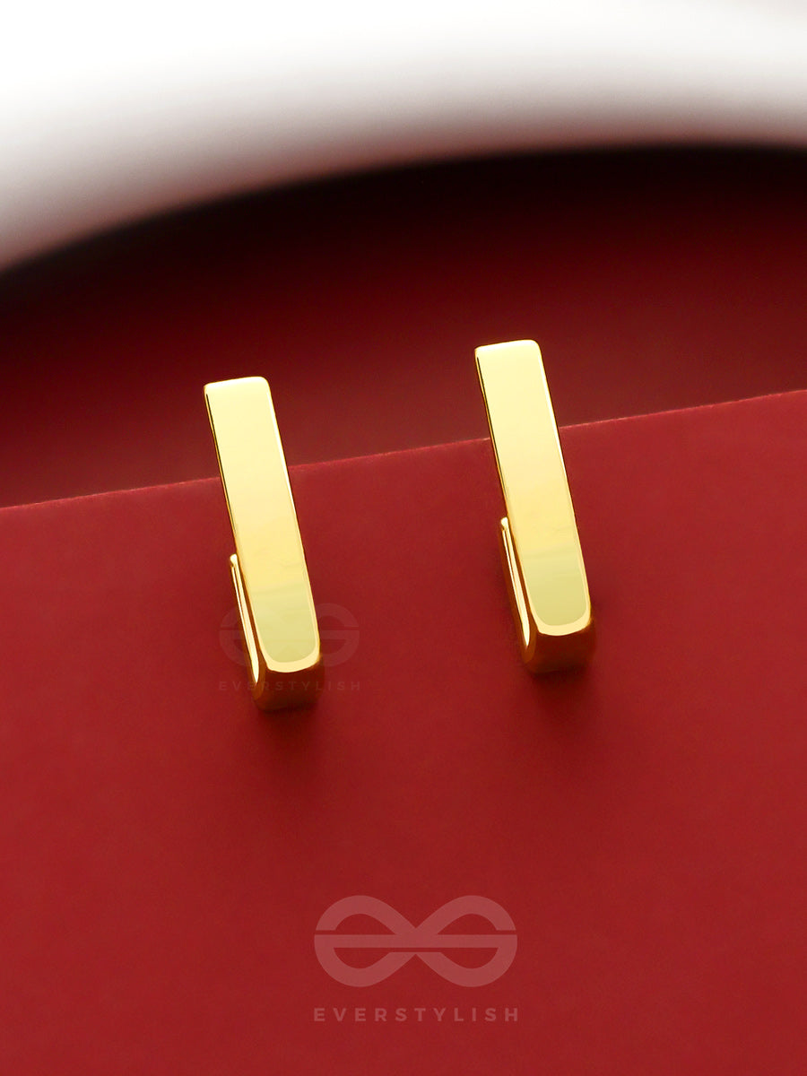 Hooked On Charm- Golden Earrings