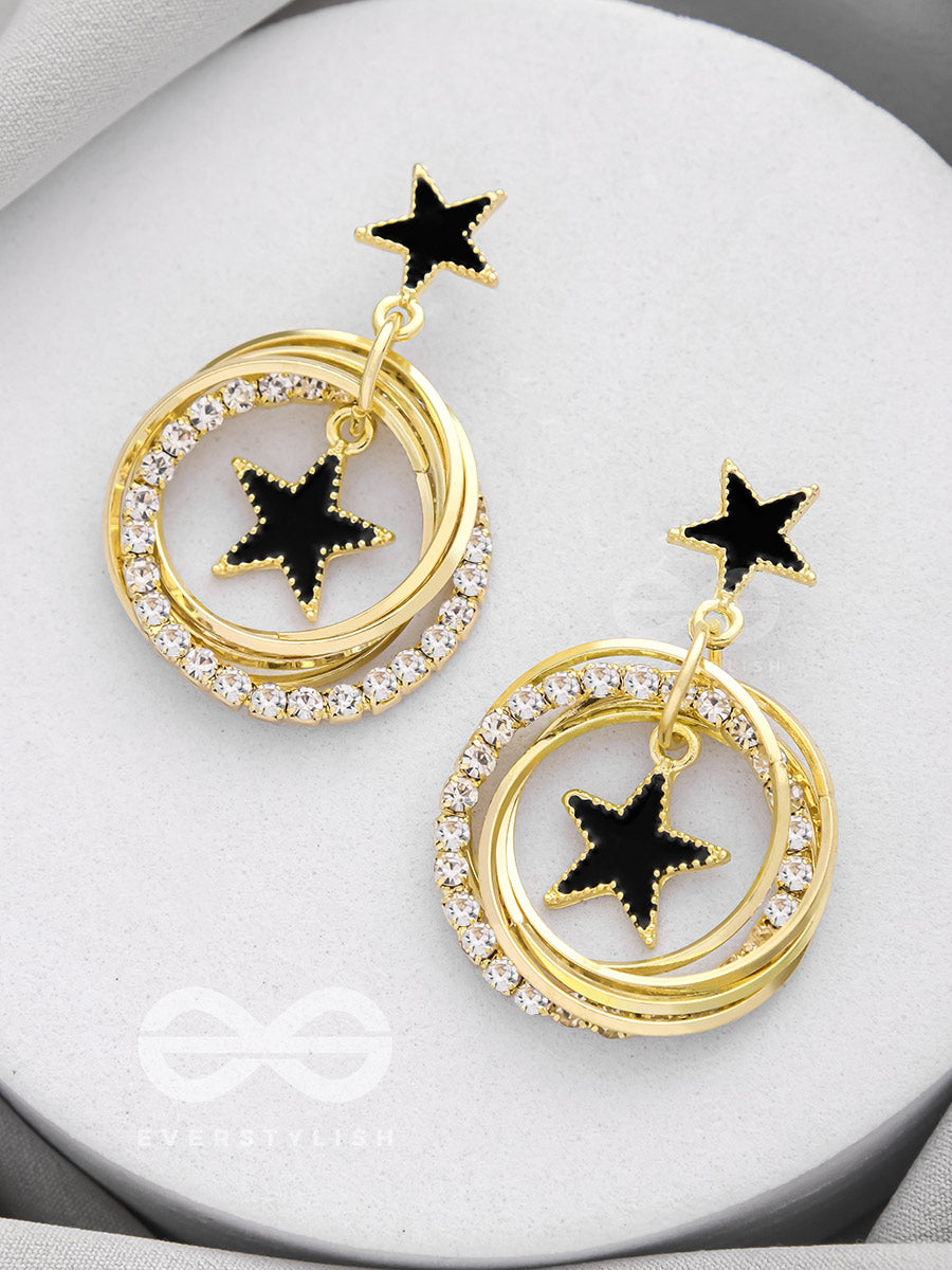 Starstruck- Golden Rhinestones Earrings