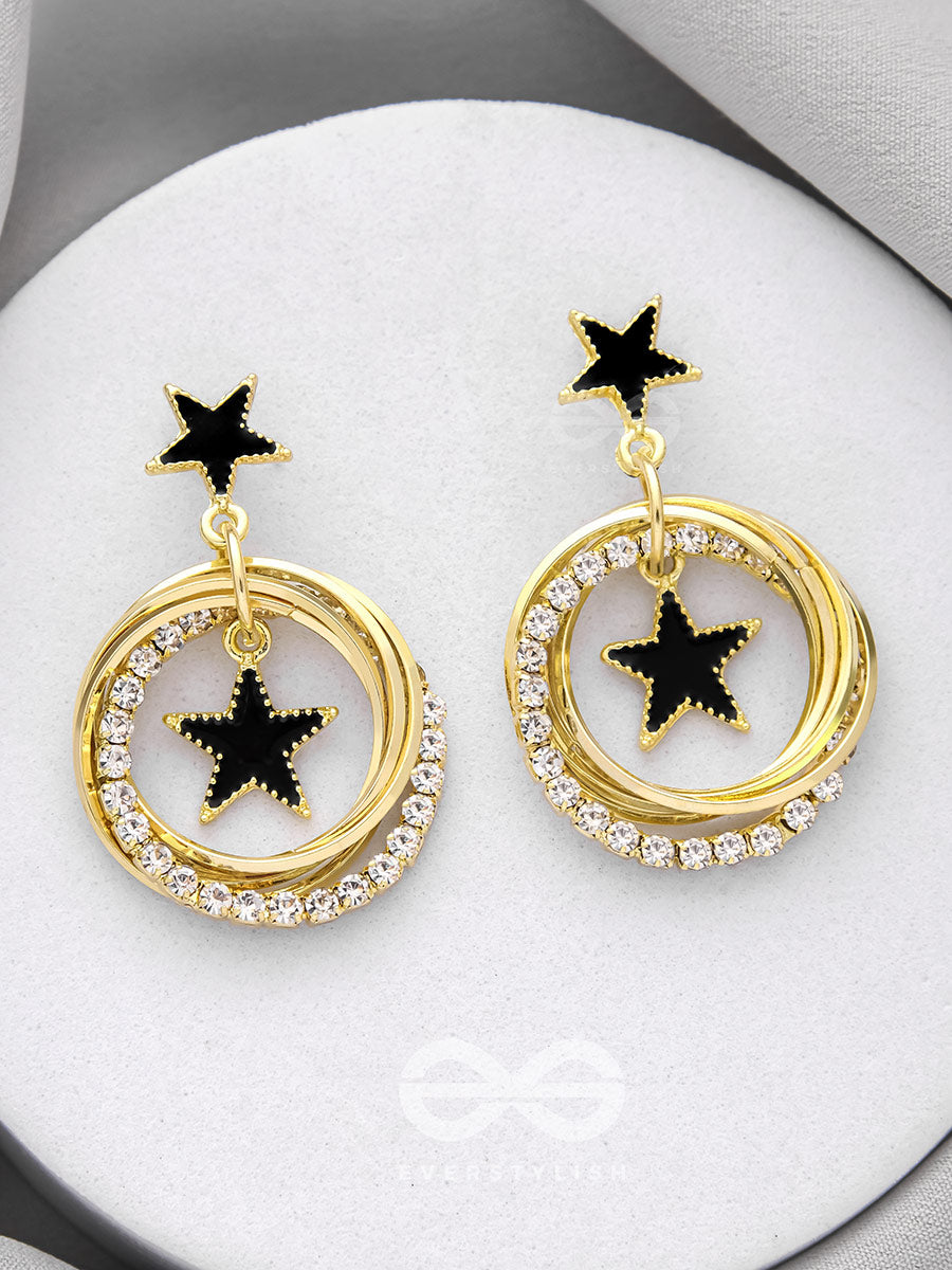 Starstruck- Golden Rhinestones Earrings