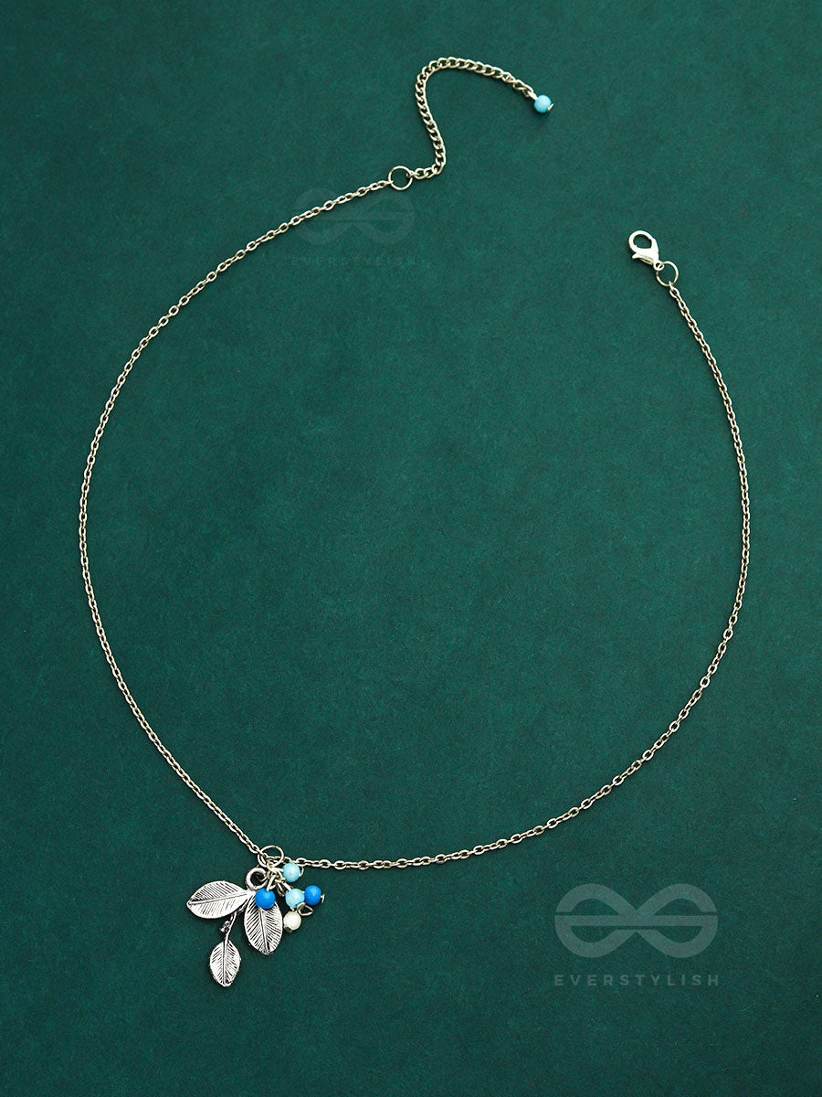 Frozen Forest- Silver And Blue Beads Necklace
