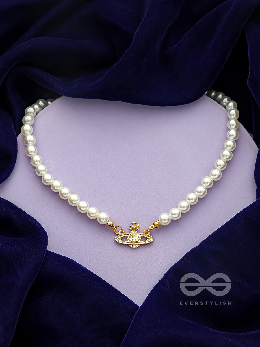 The Crown Of Glory- Golden Pearl Necklace