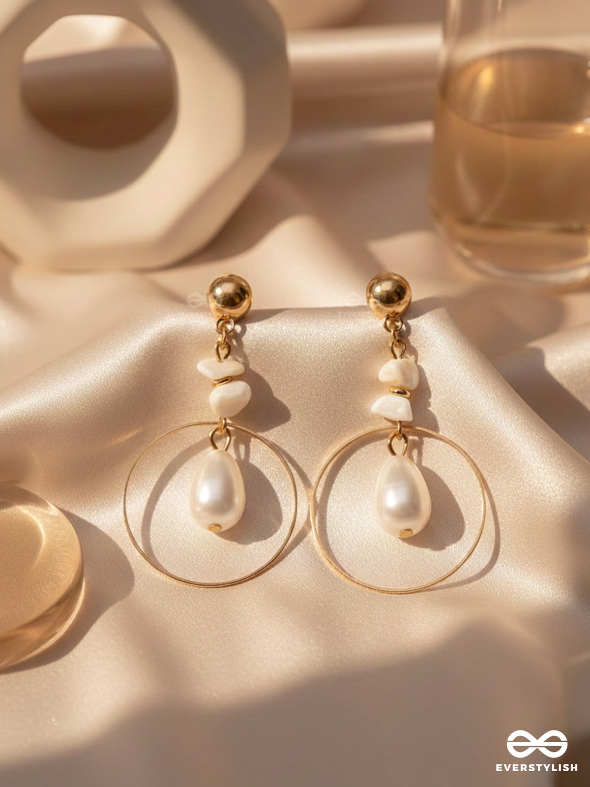 The Lord Of The Rings- Golden Pearl Earrings