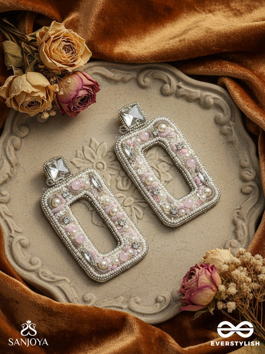 Avaroha- The Heavenly- Stones, Sequins And Pearls Embroidered Earrings
