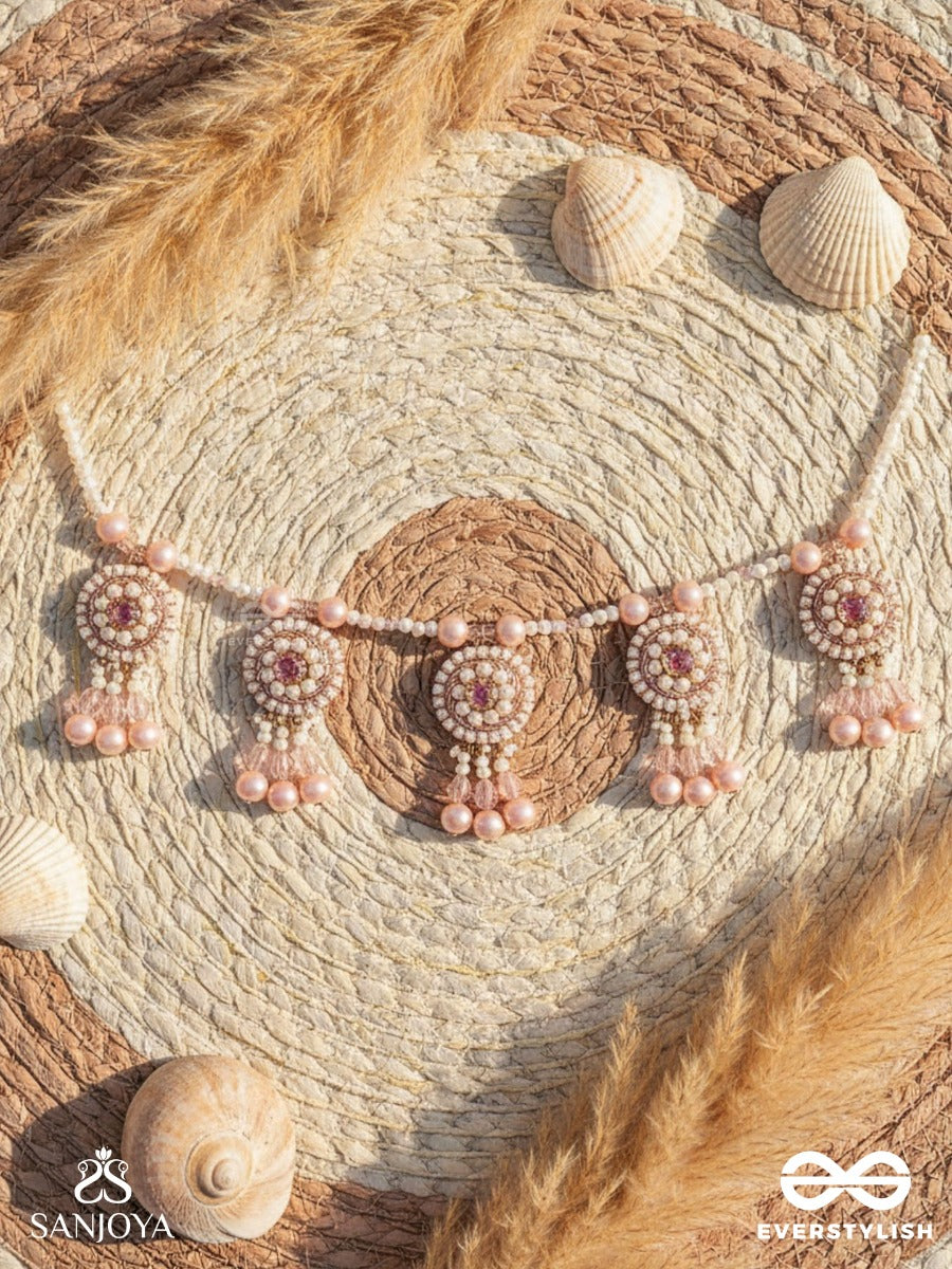 Shadwal- The Pretty Meadow- Pearls And Stones Embroidered Necklace