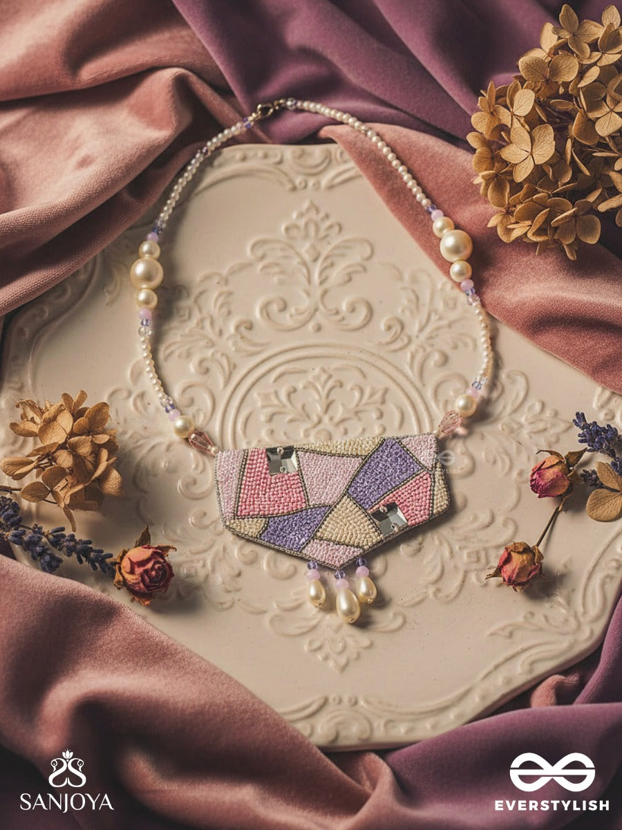 Niryatr- The Beautiful Meadow- Pearls, Sequins And Beads Embroidered Neckpiece
