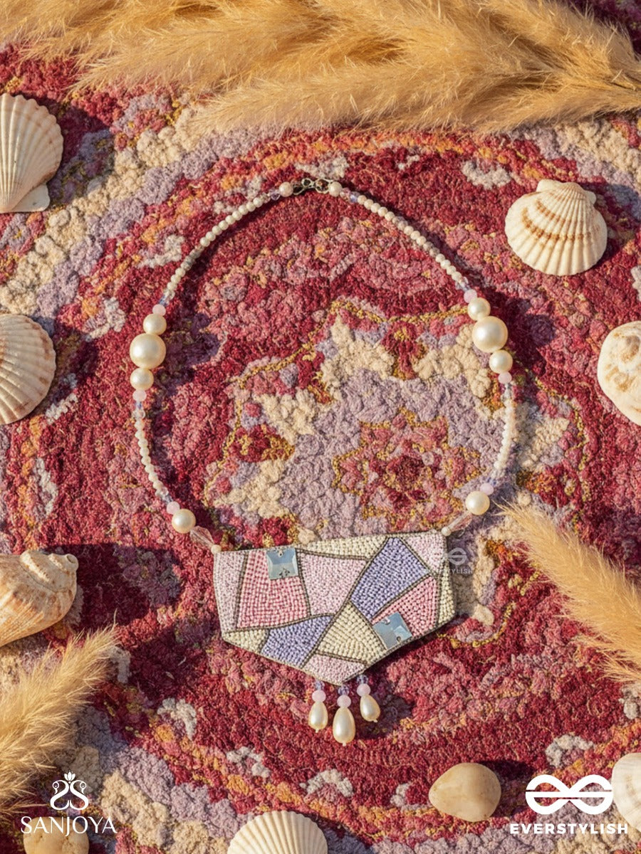 Niryatr- The Beautiful Meadow- Pearls, Sequins And Beads Embroidered Neckpiece