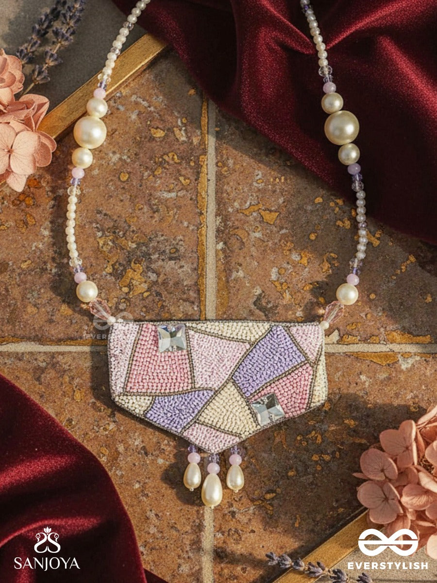 Niryatr- The Beautiful Meadow- Pearls, Sequins And Beads Embroidered Neckpiece