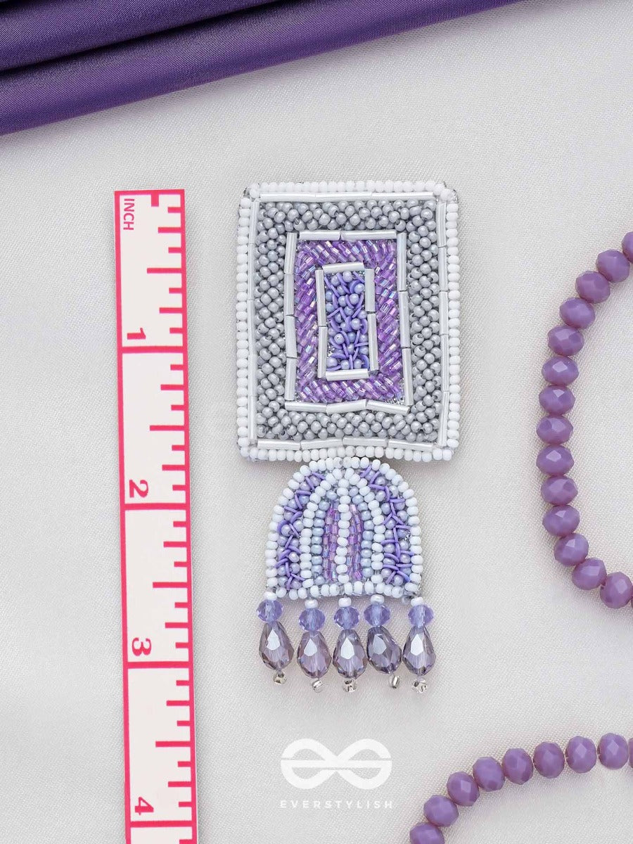 Haarya- The Beautiful Bell- Beads And Glass Drops Embroidered Earrings