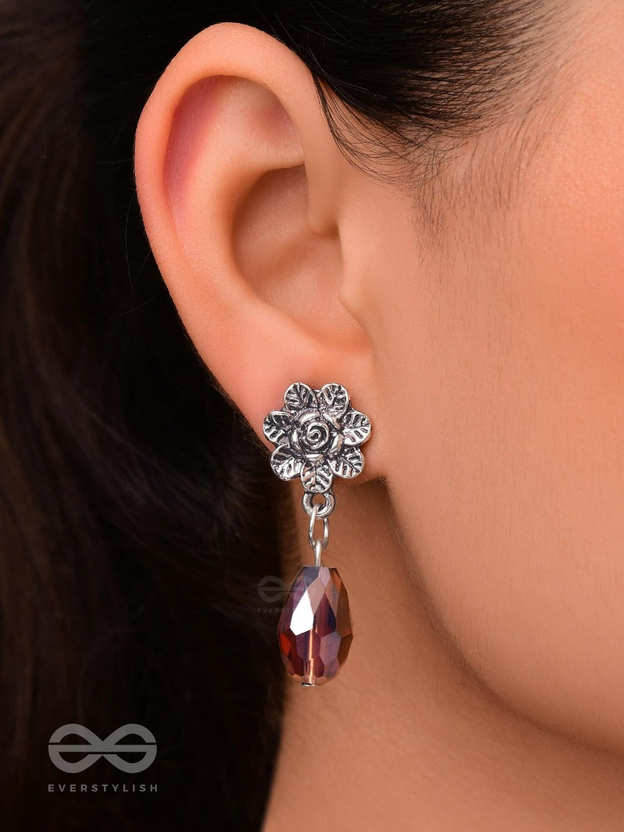 The Frosted Flower- Tiny Trinket Earrings (Lavender)