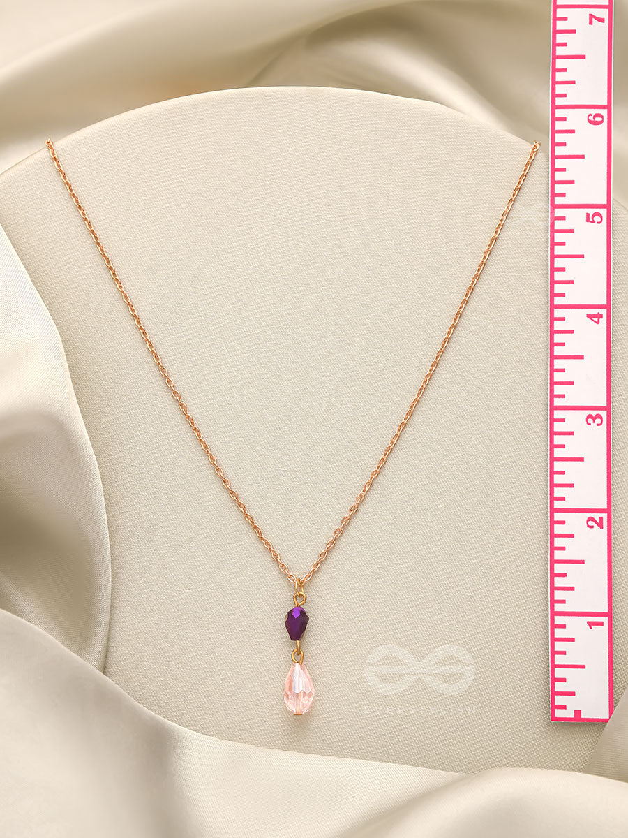A Study In Scarlet- Golden Glass Bead Necklace With Anti-Tarnish Coating