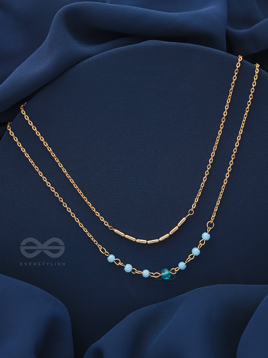 The Wonder Waters- Golden Layered Necklace With Anti-Tarnish Coating