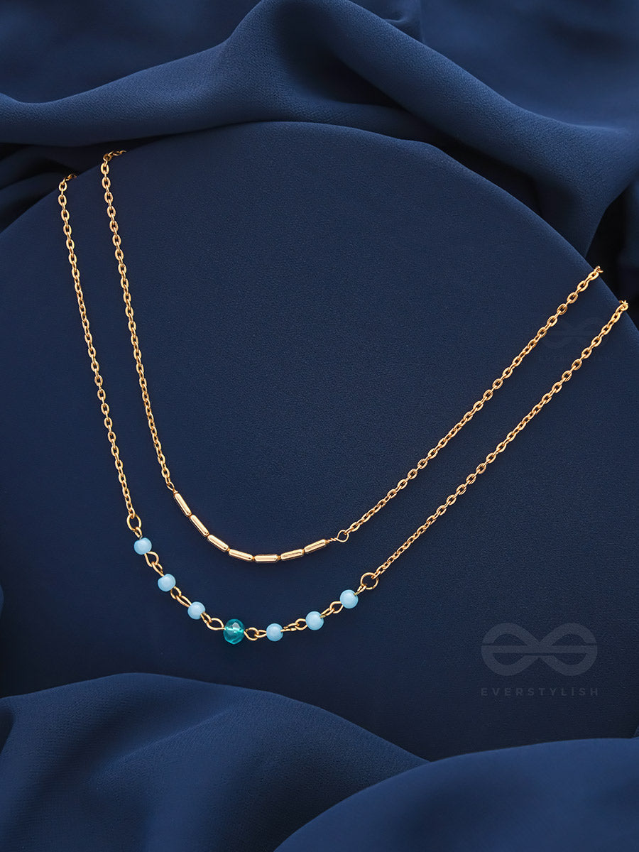 The Wonder Waters- Golden Layered Necklace With Anti-Tarnish Coating