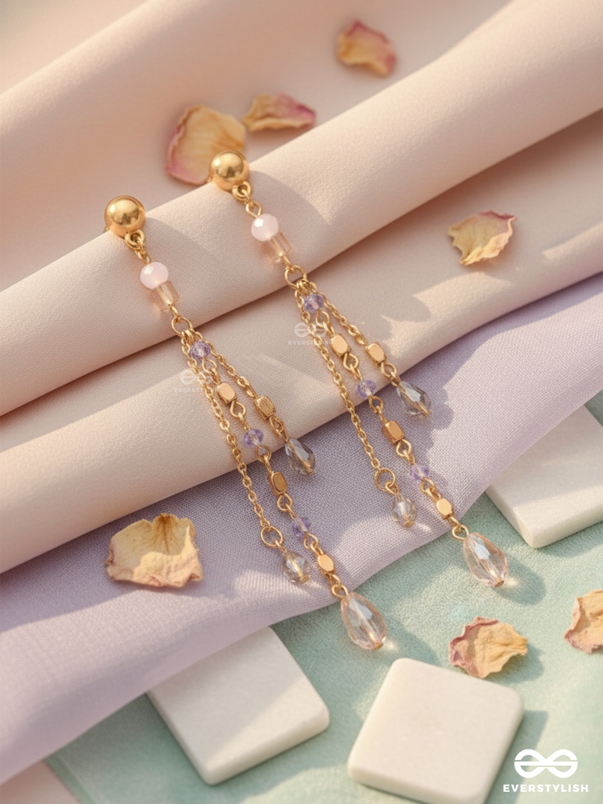 Rains Of Castamere- Golden Glass Beads Earrings