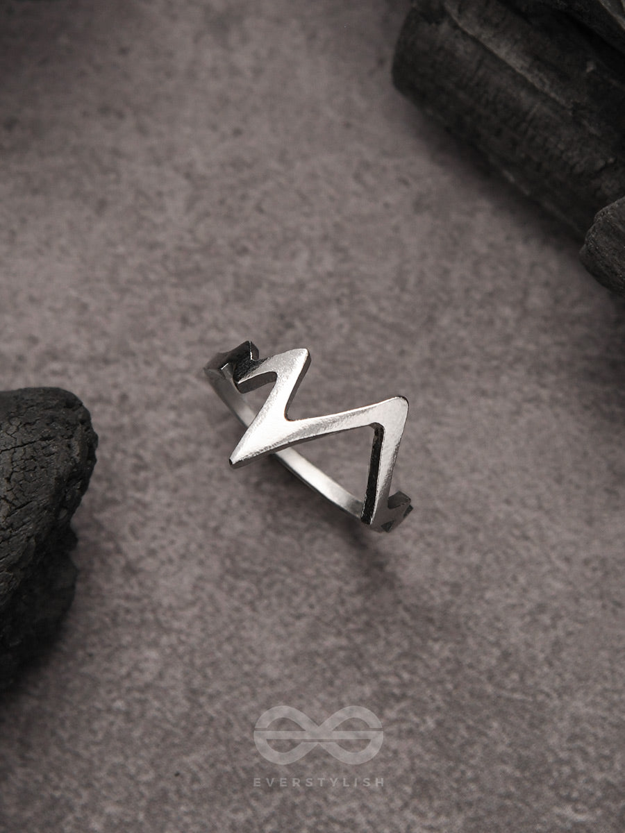 The Crooked Crown- Adjustable Silver Ring