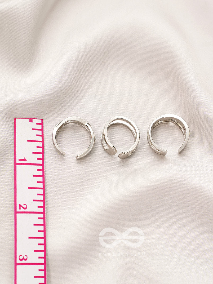 The Triple Crown- Set Of 3 Silver Rings