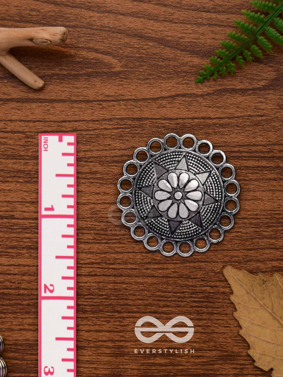 The Sterling Sun- Oxidized Stud Earrings