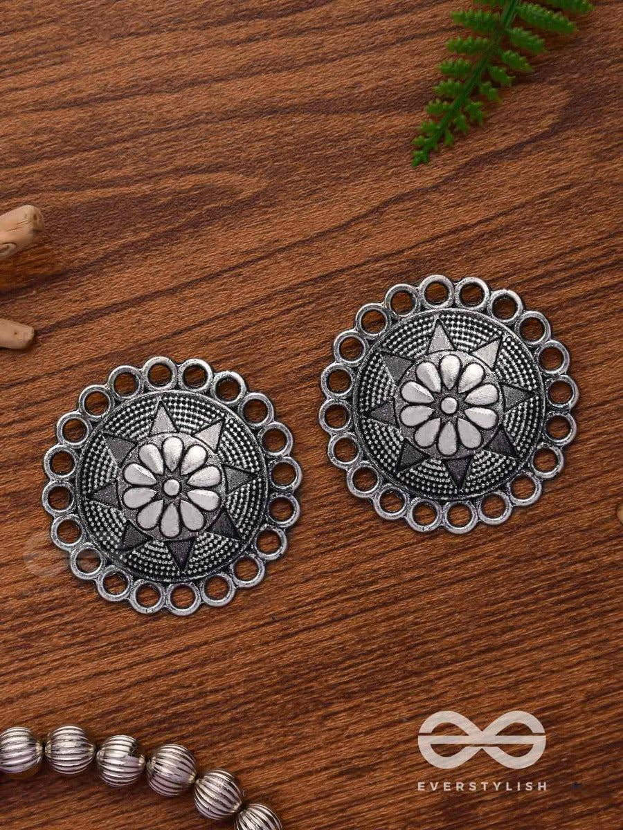 The Sterling Sun- Oxidized Stud Earrings