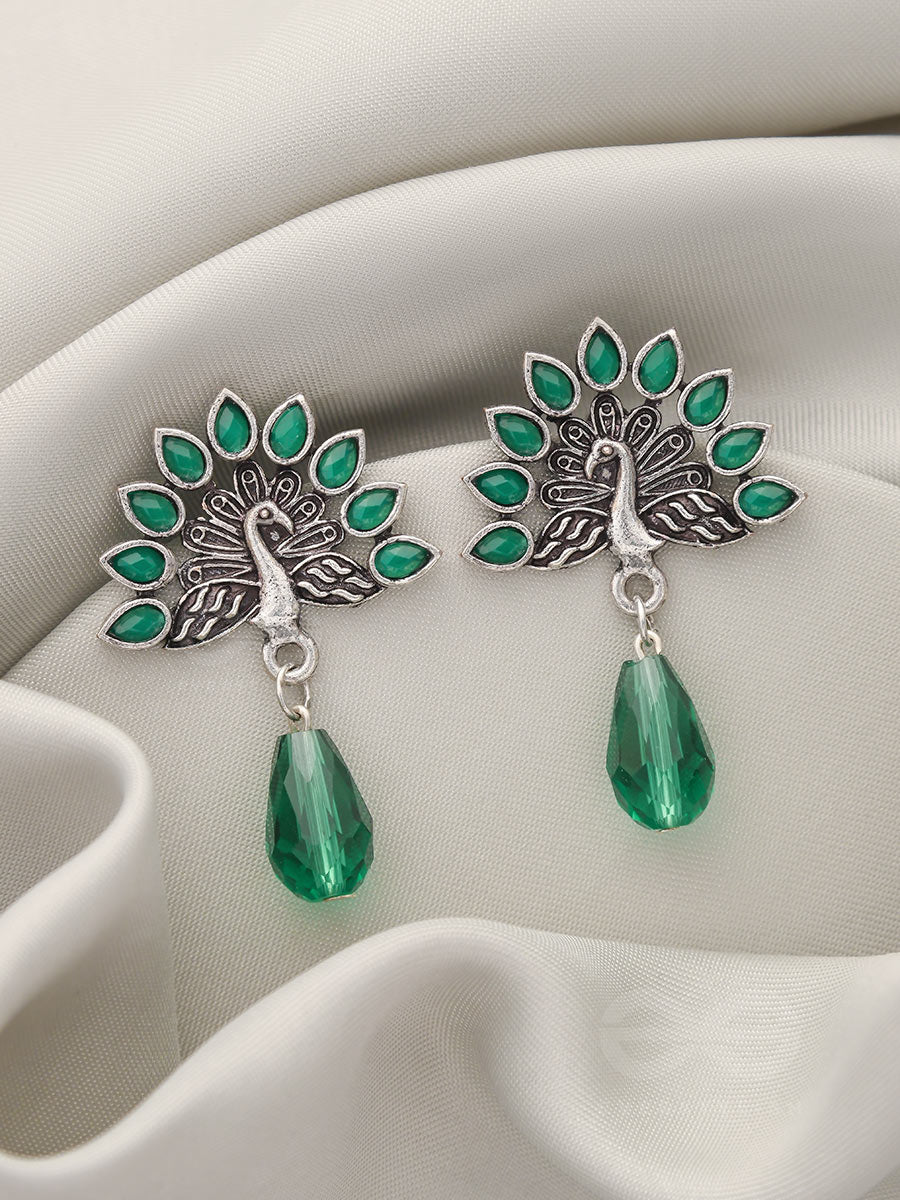 Wings Of Fire- Tiny Trinket Earrings (Emerald Green)