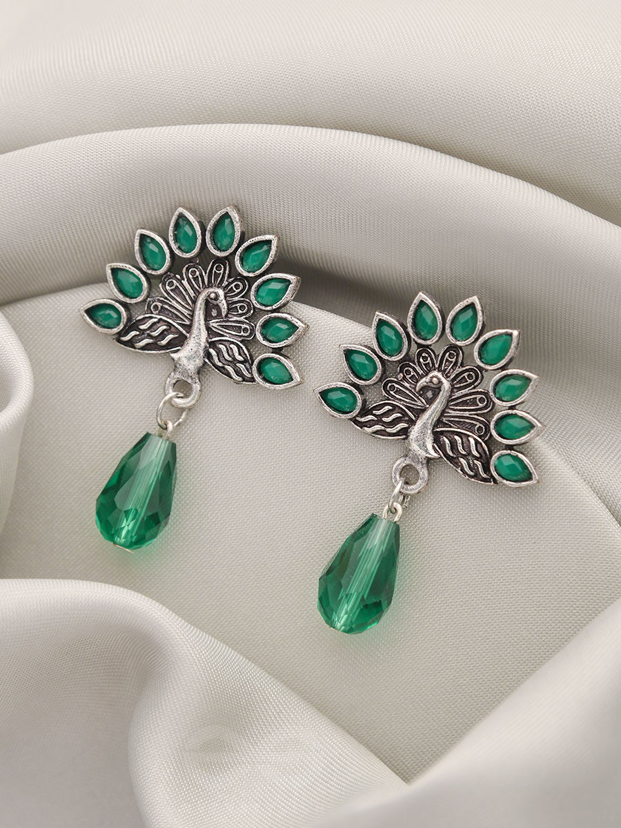 Wings Of Fire- Tiny Trinket Earrings (Emerald Green)