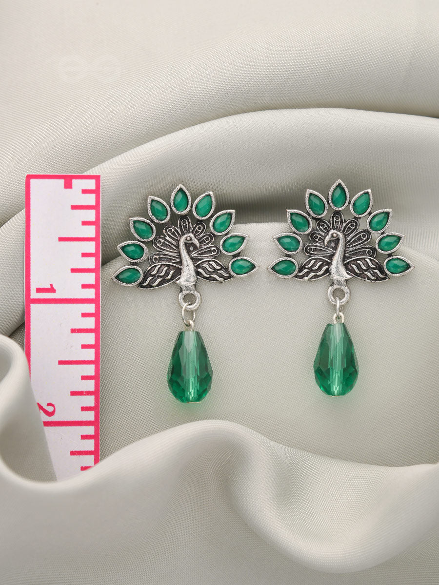 Wings Of Fire- Tiny Trinket Earrings (Emerald Green)
