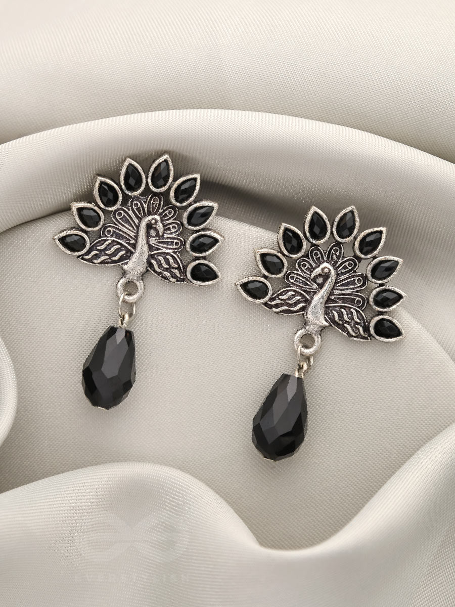 Wings Of Fire- Tiny Trinket Earrings (Jade Black)