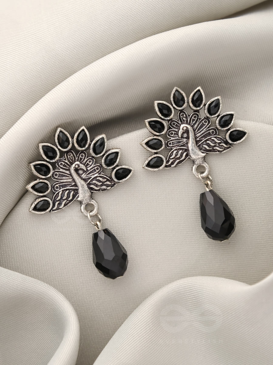 Wings Of Fire- Tiny Trinket Earrings (Jade Black)