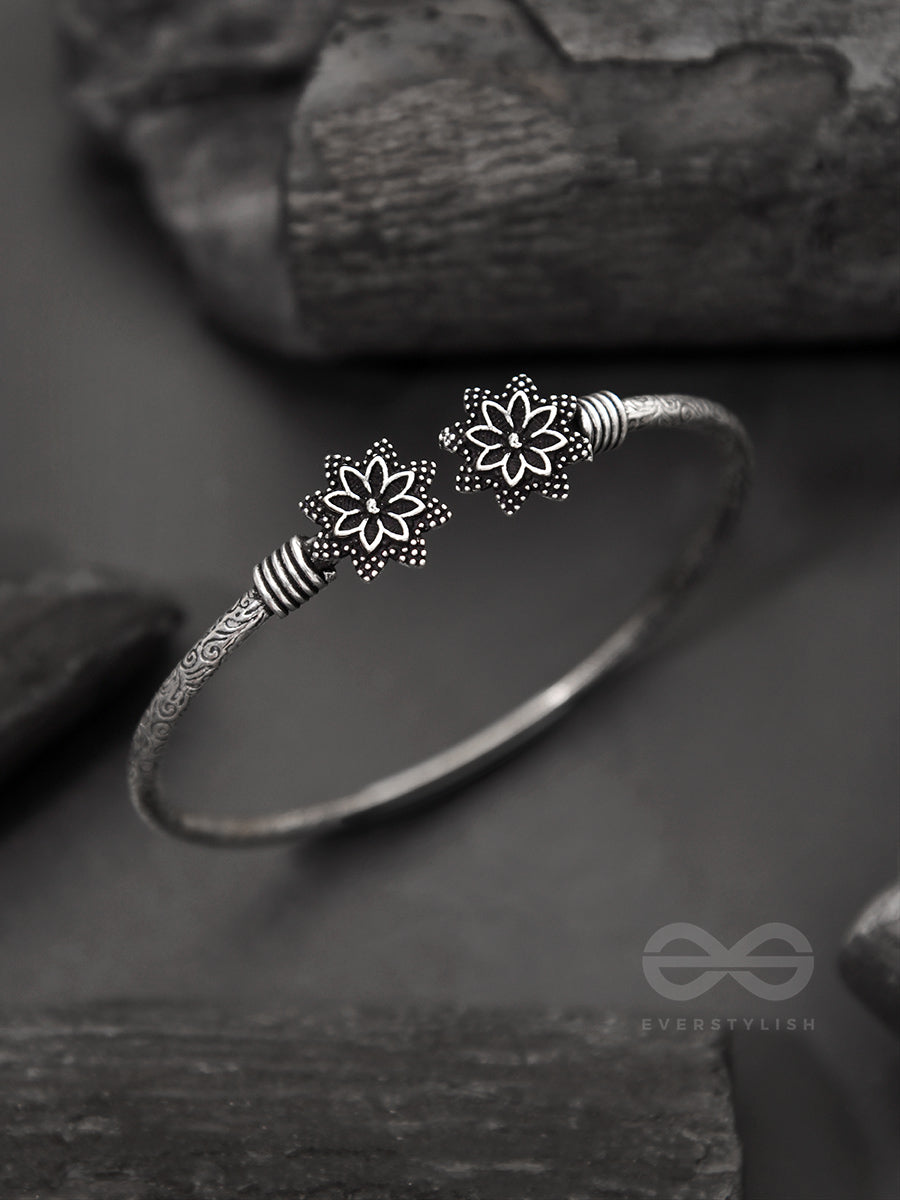 Ups-A-Daisy- Oxidised Bangle Bracelet