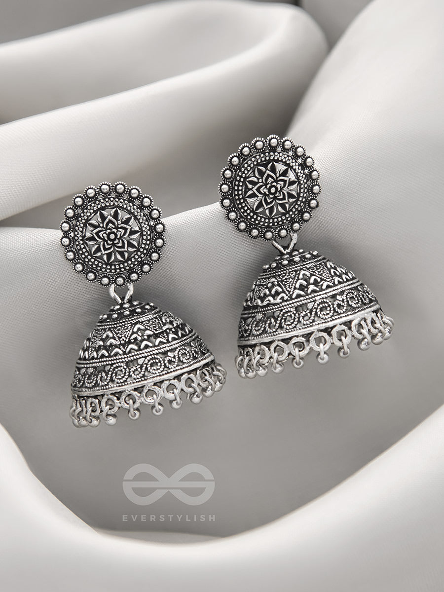 The Sun Flame- Brass Jhumka Earrings