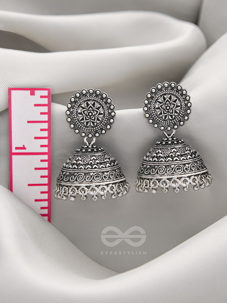 The Sun Flame- Brass Jhumka Earrings