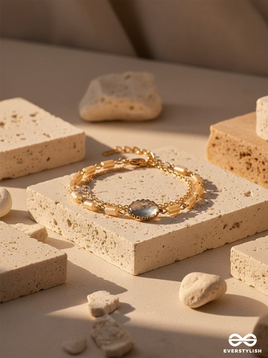 The Grey Sky- Golden Embellished Bracelet
